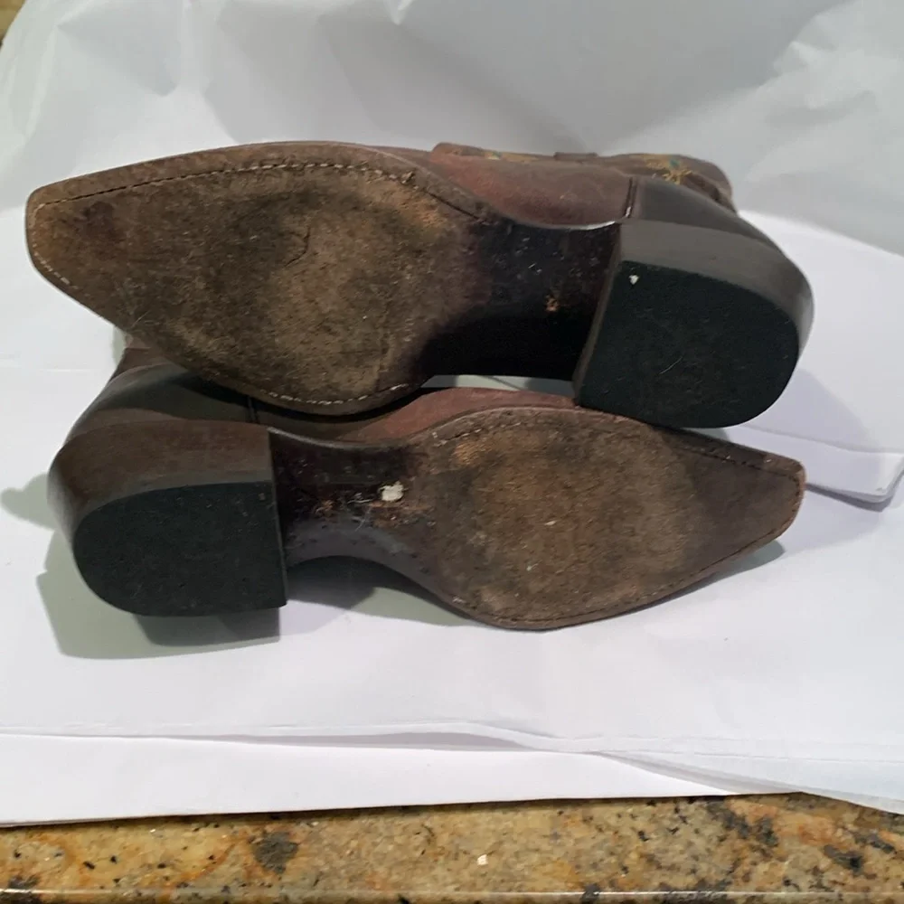 JB Dillon cowboy embroidered boots, teal and gold. Size 9 1/2. Women’s - Picture 8 of 8